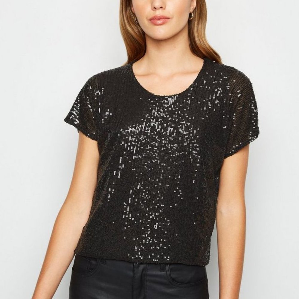 Sequined Top - Black